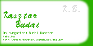 kasztor budai business card